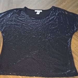Cathy Daniels Women's Black Sequin Tee